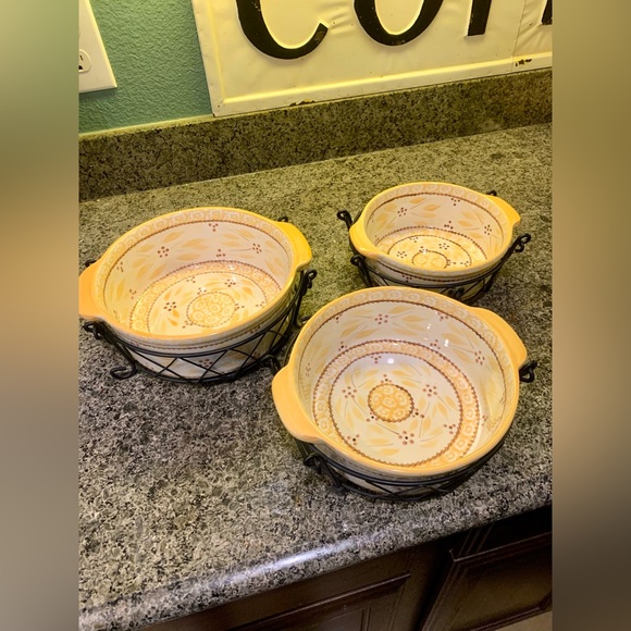 QVC brand Temptations by Tara Yellow/Brown Old World Pattern 23 Piece Set - Picture 5 of 13